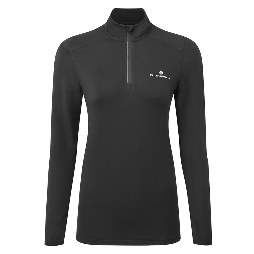 Ronhill Core Thermal Halfzip Women's Running Top - Black/Bright White