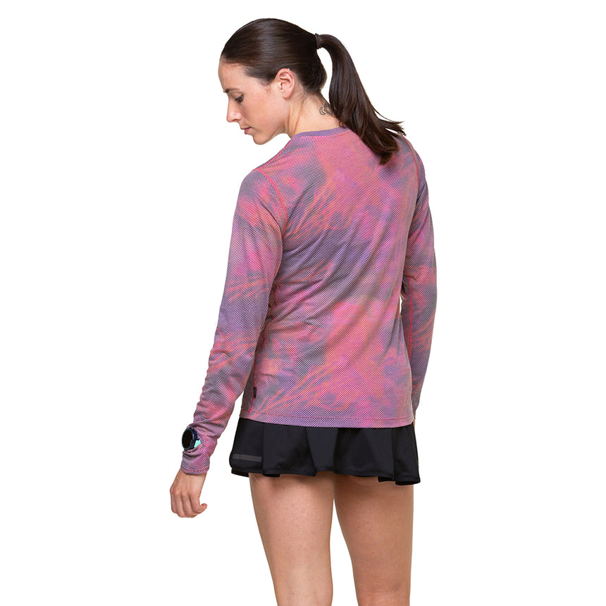 Ronhill Tech Golden Hour Long Sleeve Women's Running Tee - Salsa Illuminations