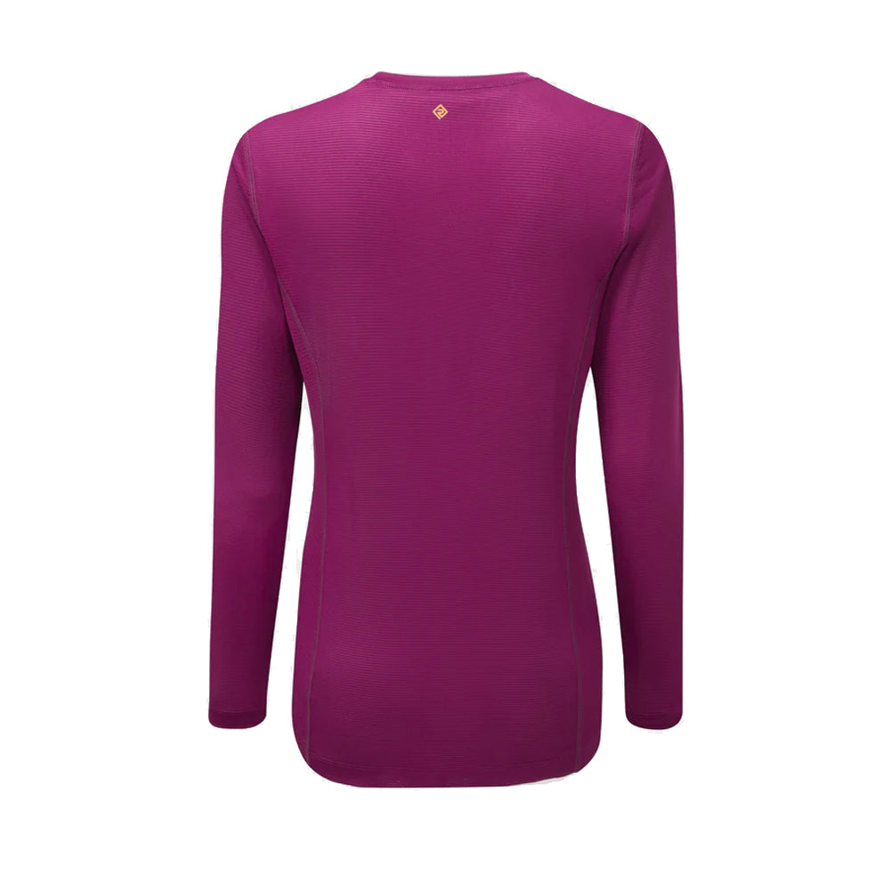 Ronhill Tech Long Sleeve Women's Running Tee - Vine/Fluo Yellow