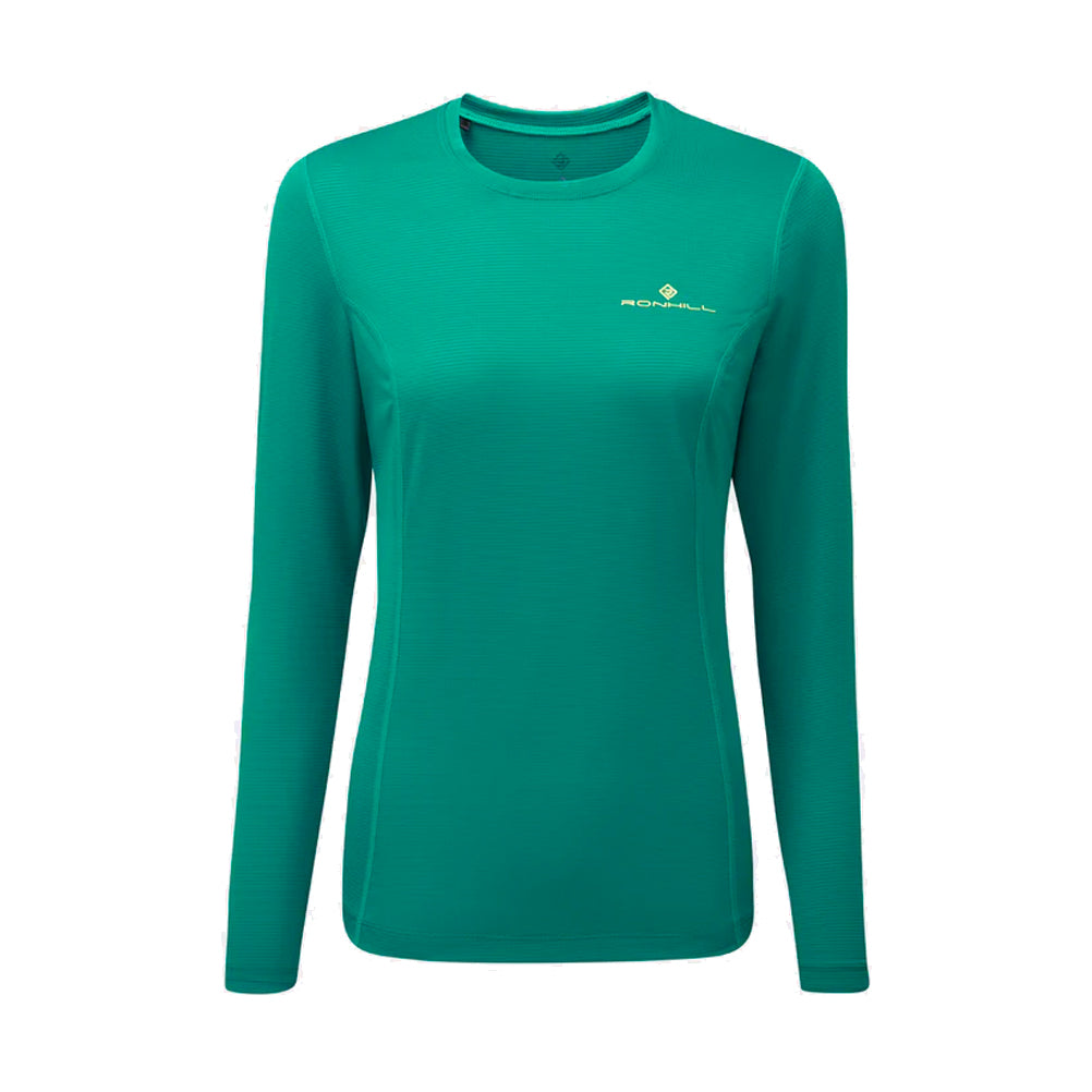 Ronhill Tech Long Sleeve Women's Running Tee - Vine/Fluo Yellow