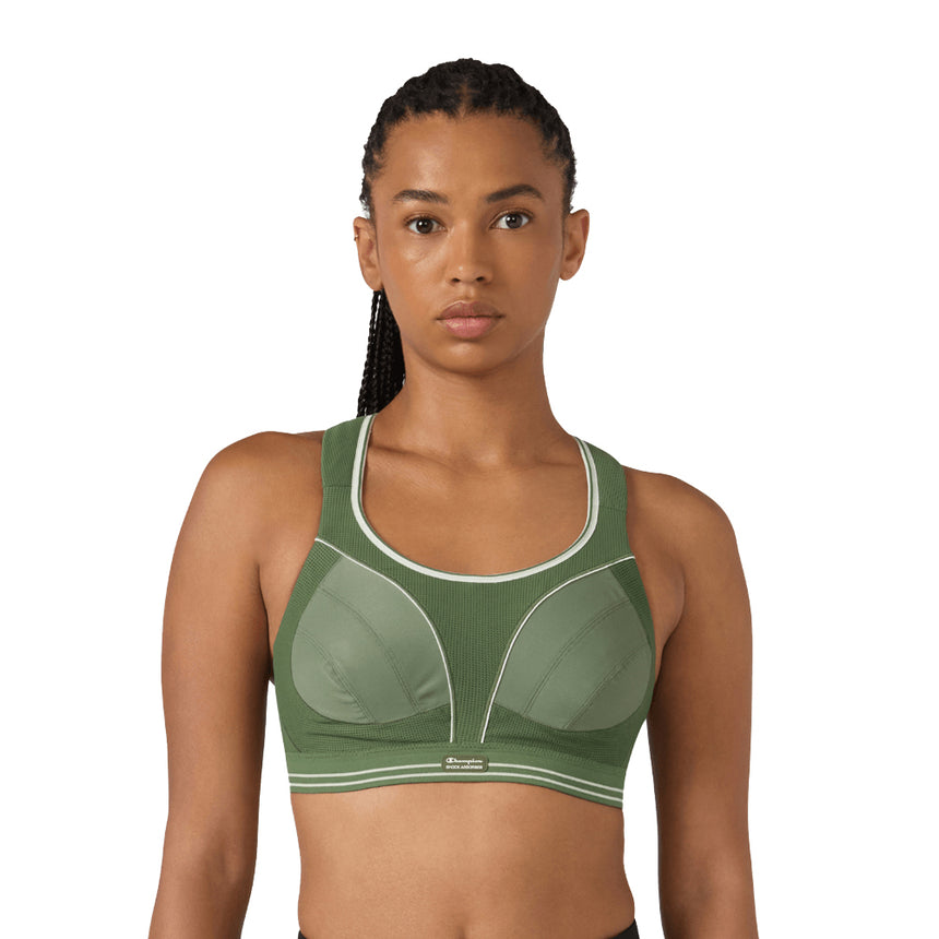 Shock Absorber Ultimate Run Sports Bra - Bronze Green/Murmur Trims