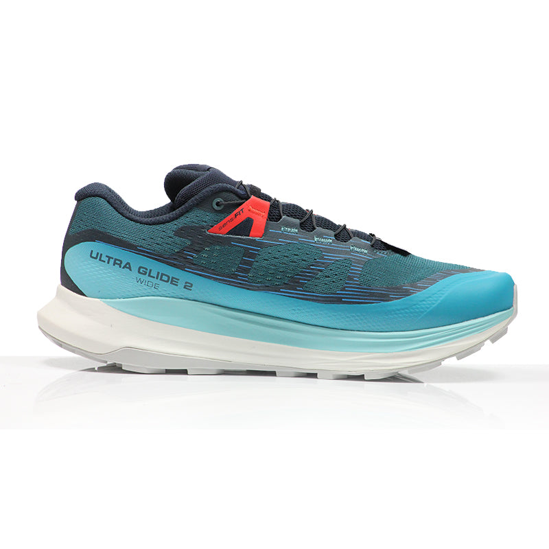 Salomon Ultra Glide 2 2E Wide Fit Men's Trail Shoe - Atlantic Deep/Blue Radiance/Fiery Red