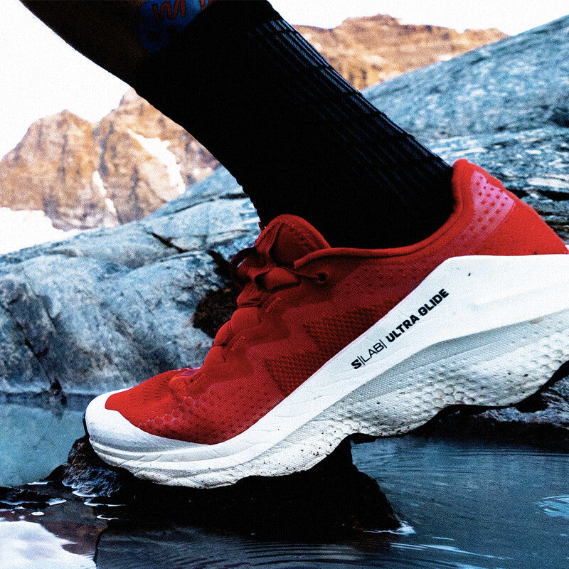 Salomon S/LAB Ultra Glide Unisex Trail Shoe - Fiery Red/Pompeian Red/Vanilla Ice