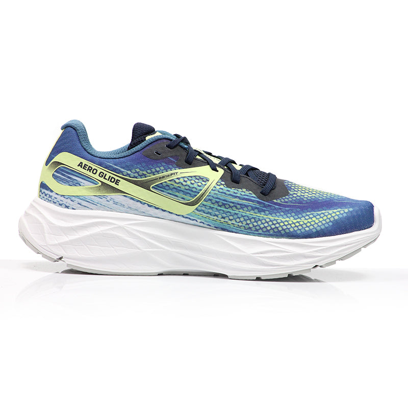 Salomon Aero Glide Men's Running Shoe - Blue Ashes/Dark Sapphire/Sunny Lime