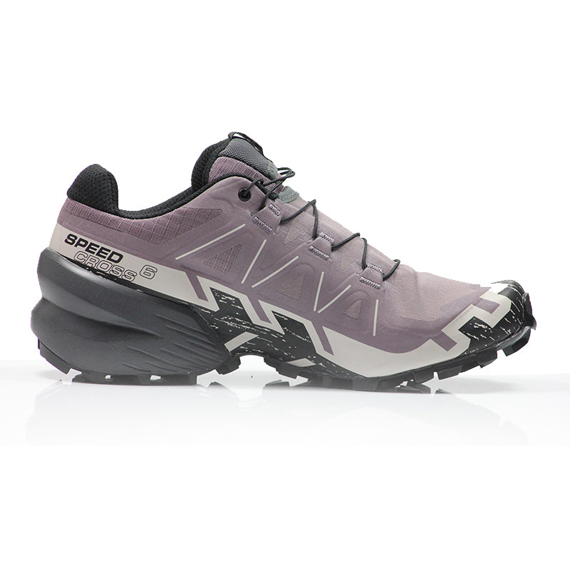Salomon Speedcross 6 Women's Wide Fit Trail Shoe - Moonscape/Black