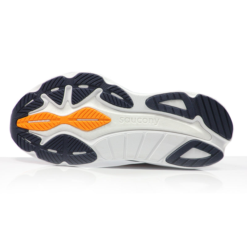Saucony Hurricane 24 Men's Running Shoe - Navy/Peel Marin