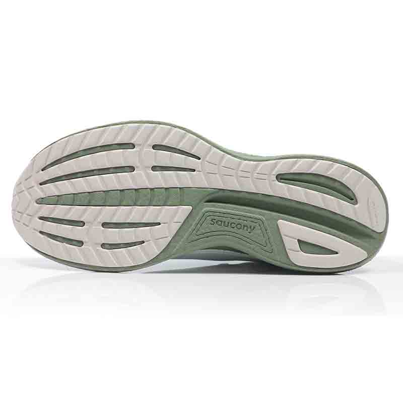 Saucony Ride 18 Men's Running Shoe - White/Olivine
