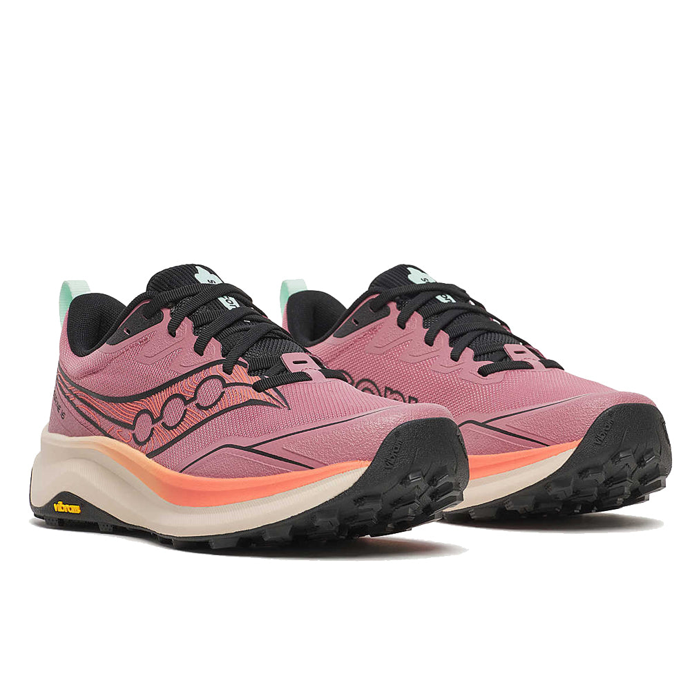 Saucony Peregrine 16 Women's Trail Shoe - Mauve/Salmon