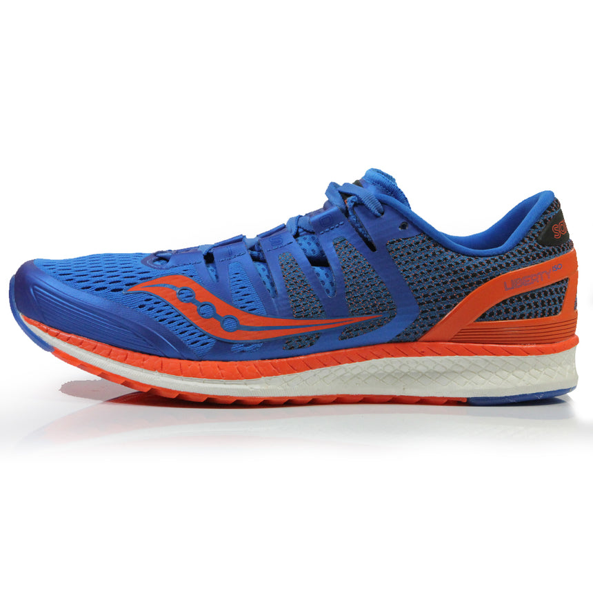 Saucony-mens-liberty-ISO-blue-white-org-side
