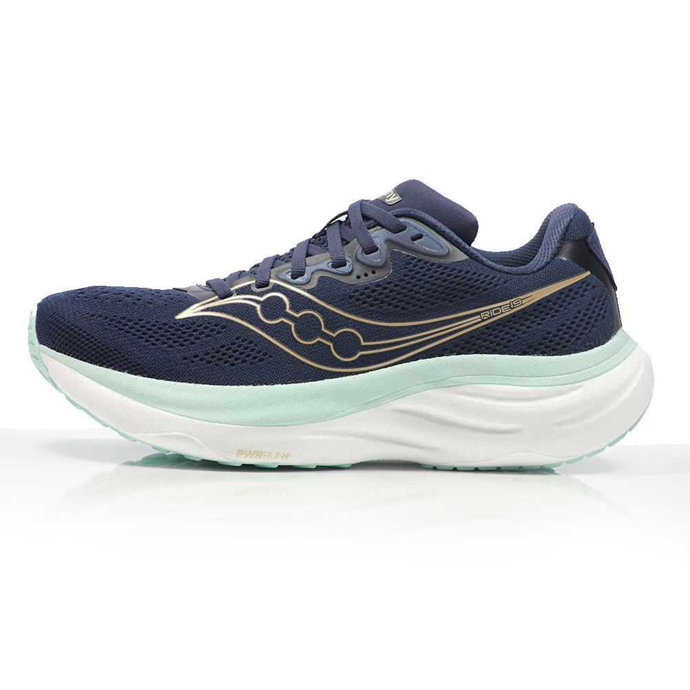 Saucony Ride 19 Women's Running Shoe - Navy/Aqua