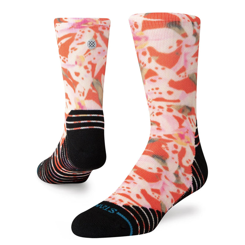Stance Encyclia Unisex Crew Running Sock - Red