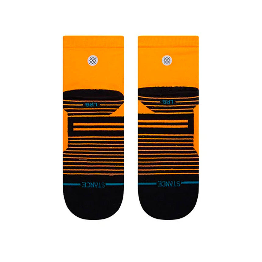 Stance Hiatus Unisex Quarter Running Sock - Neo Orange