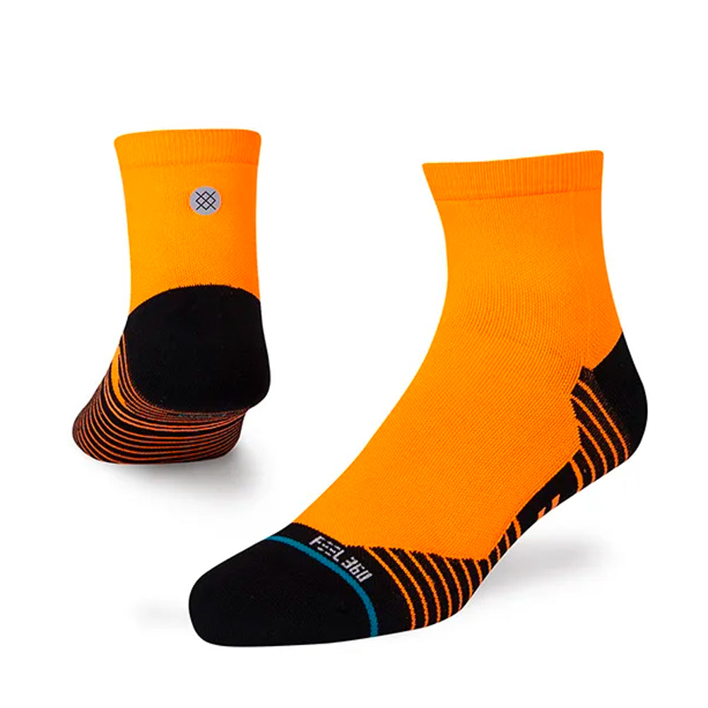 Stance Hiatus Unisex Quarter Running Sock - Neo Orange