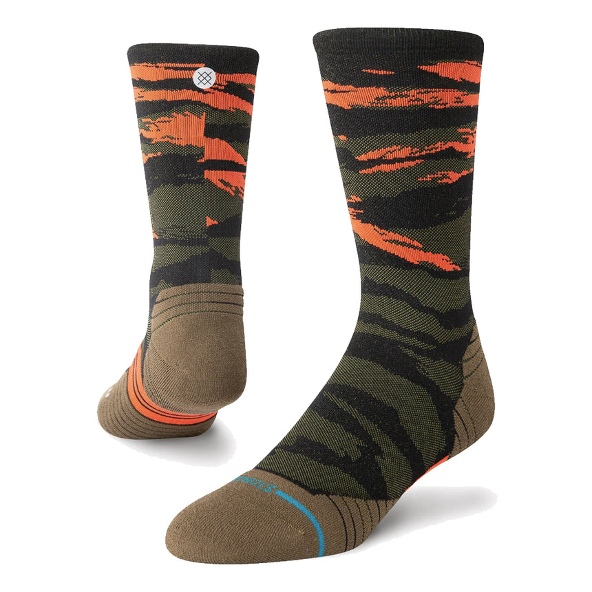 Stance Primal Light Unisex Crew Running Sock - Olive
