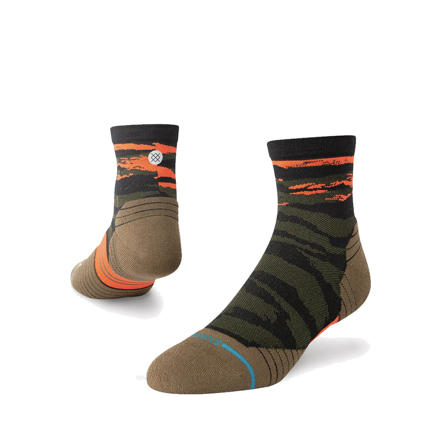 Stance Primal Light Unisex Quarter Running Sock - Olive