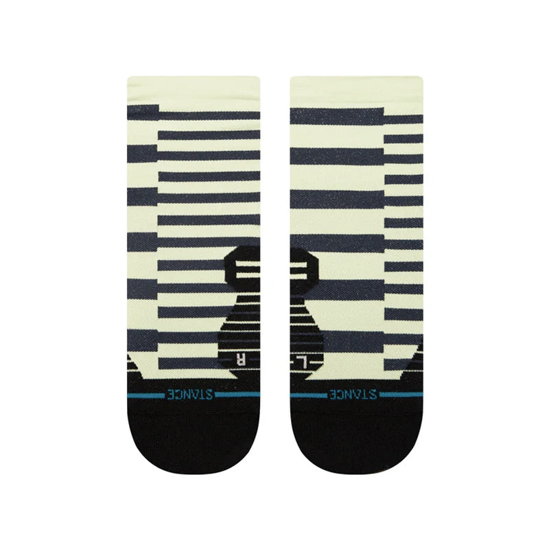 Stance Staggered Ultra Light Unisex Quarter Running Sock - Black