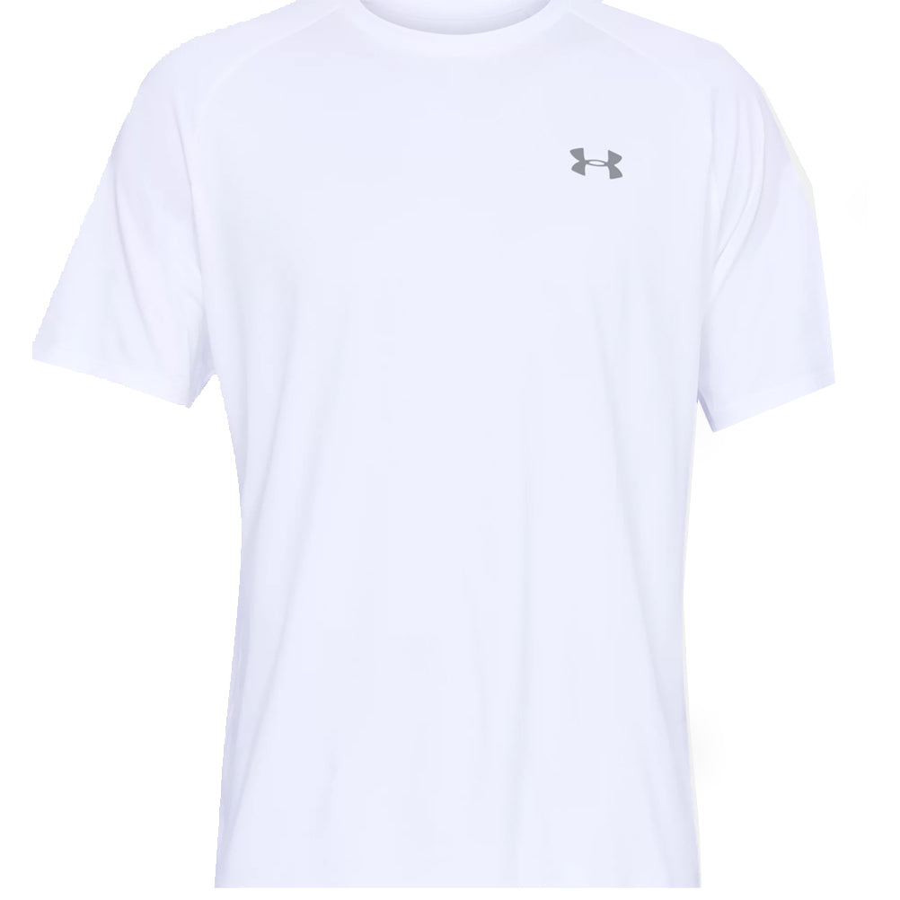 Under Armour Tech 2.0 Short Sleeve Men's Running Top - White/Overcast Grey