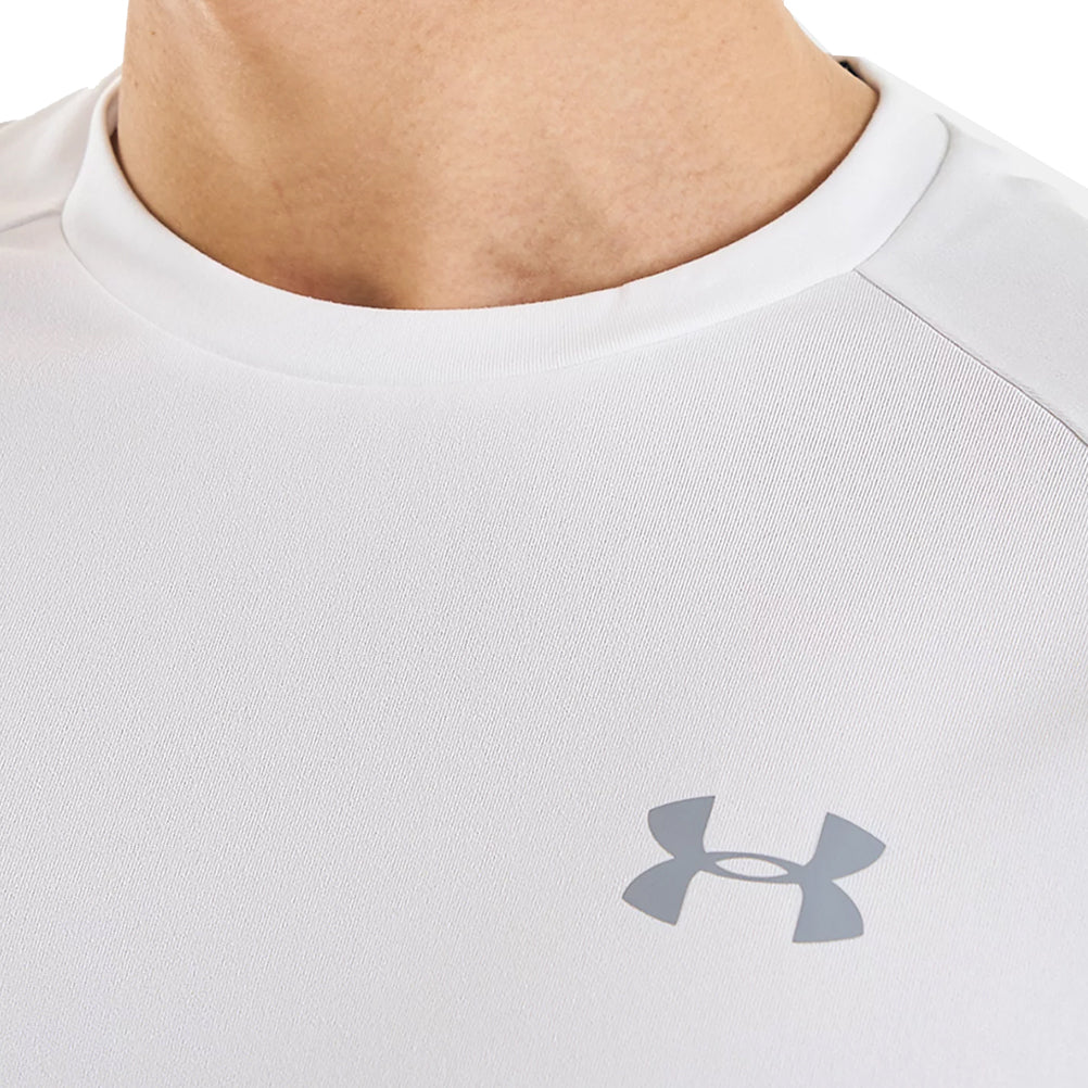 Under Armour Tech 2.0 Short Sleeve Men's Running Top - White/Overcast Grey