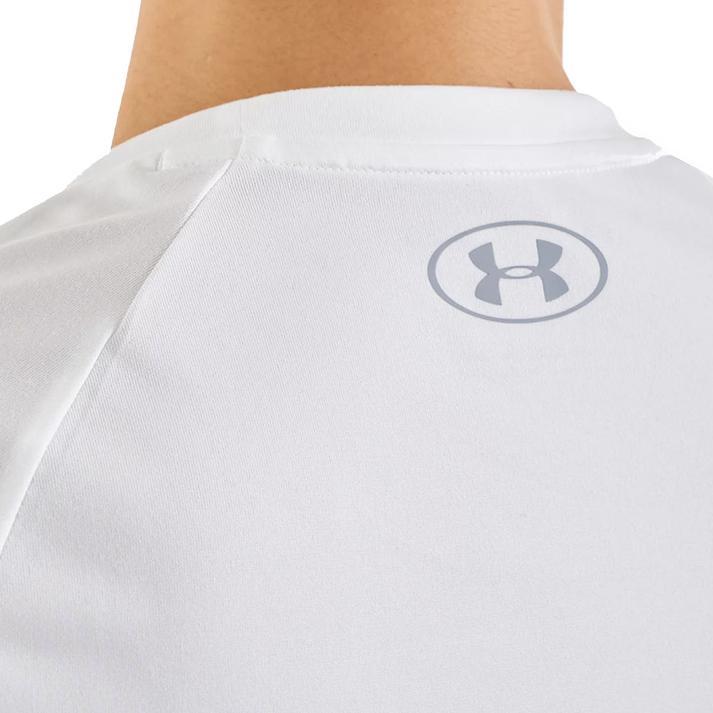 Under Armour Tech 2.0 Short Sleeve Men's Running Top - White/Overcast Grey