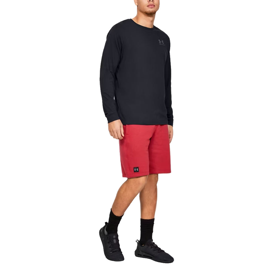 Under Armour Left Chest Long Sleeve Men's Running Top - Black/Black