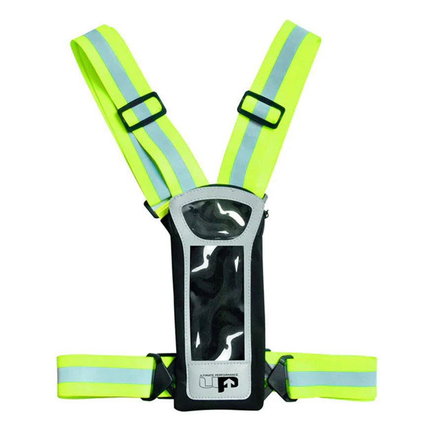 Ultimate Performance Stile Reflective LED Run Vest & Phone Carrier - Fluorescent Yellow