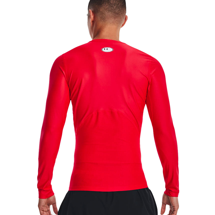 Under Armour Men's IsoChill Compression Long Sleeve Top - Radio Red/Chestnut Red