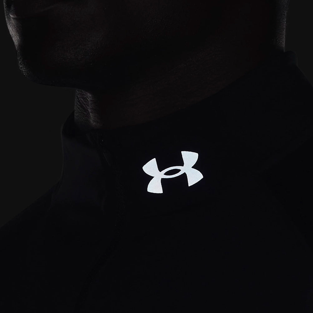 Under Armour Qualifier 2.0 Half-Zip Long Sleeve Men's Running Top - Black/Reflective