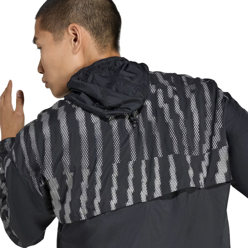 Adidas Adi365 Reflective Men's Running Jacket - Black/Reflective Silver
