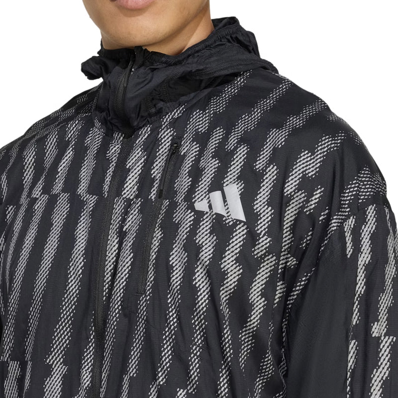 Adidas Adi365 Reflective Men's Running Jacket - Black/Reflective Silver