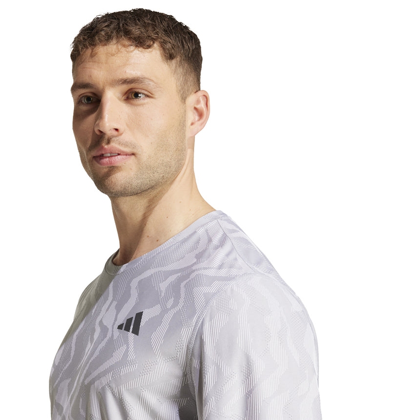 Adidas Ultimate Engineered Men's Running Tee - Halo Silver