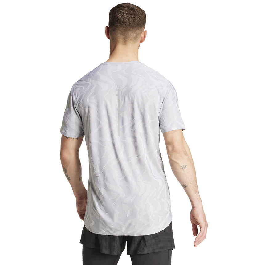 Adidas Ultimate Engineered Men's Running Tee - Halo Silver
