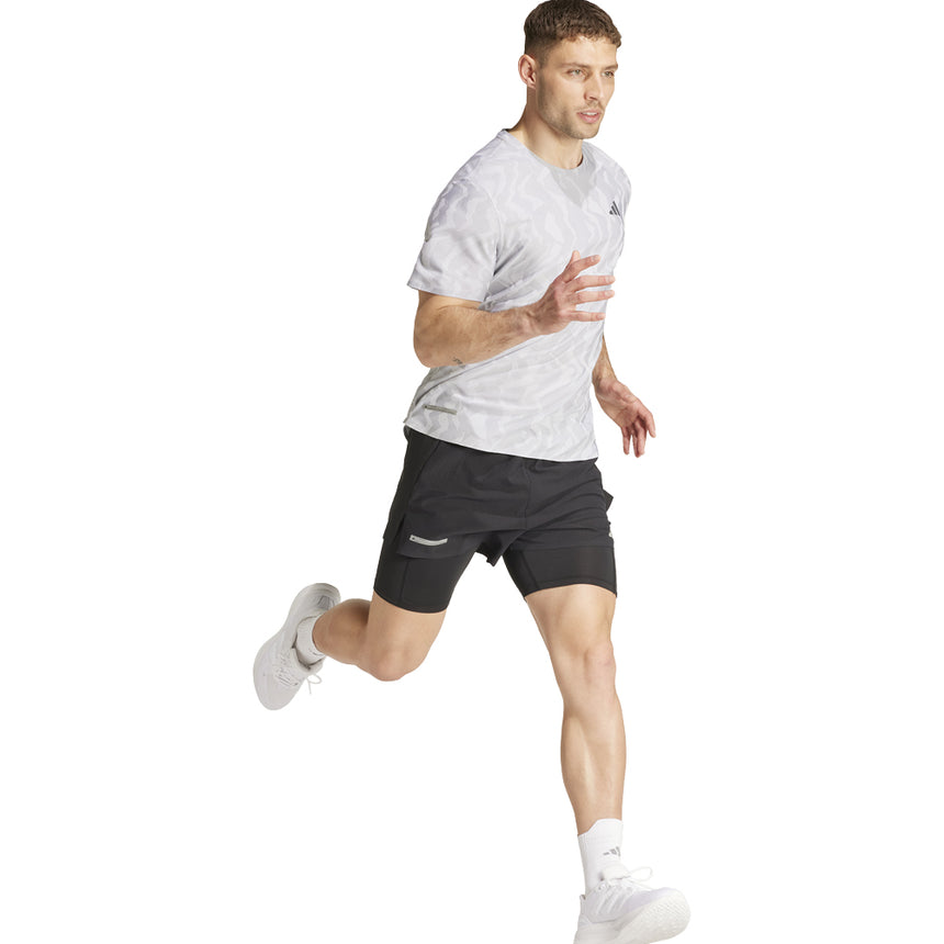 Adidas Ultimate Engineered Men's Running Tee - Halo Silver