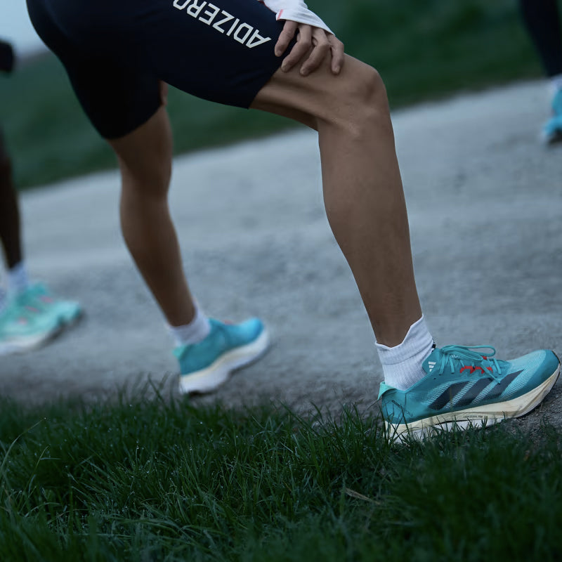 adidas Adizero Boston 12 Men's Running Shoe - Lucid Cyan/Core Black/Flash Aqua