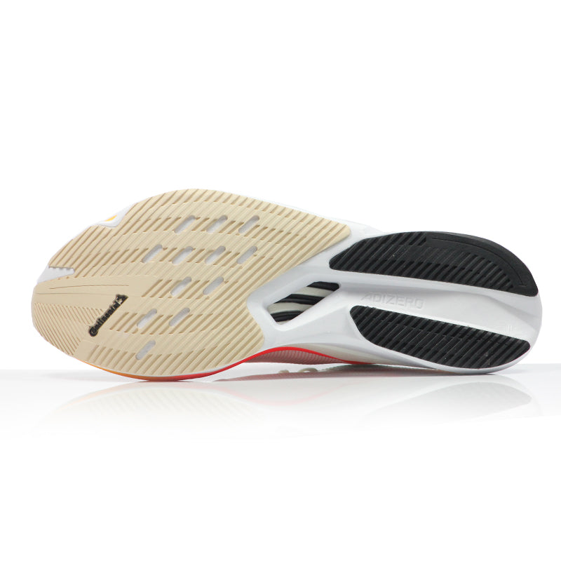 adidas Adizero Boston 12 Men's Running Shoe - Ivory/CBlack/Solred