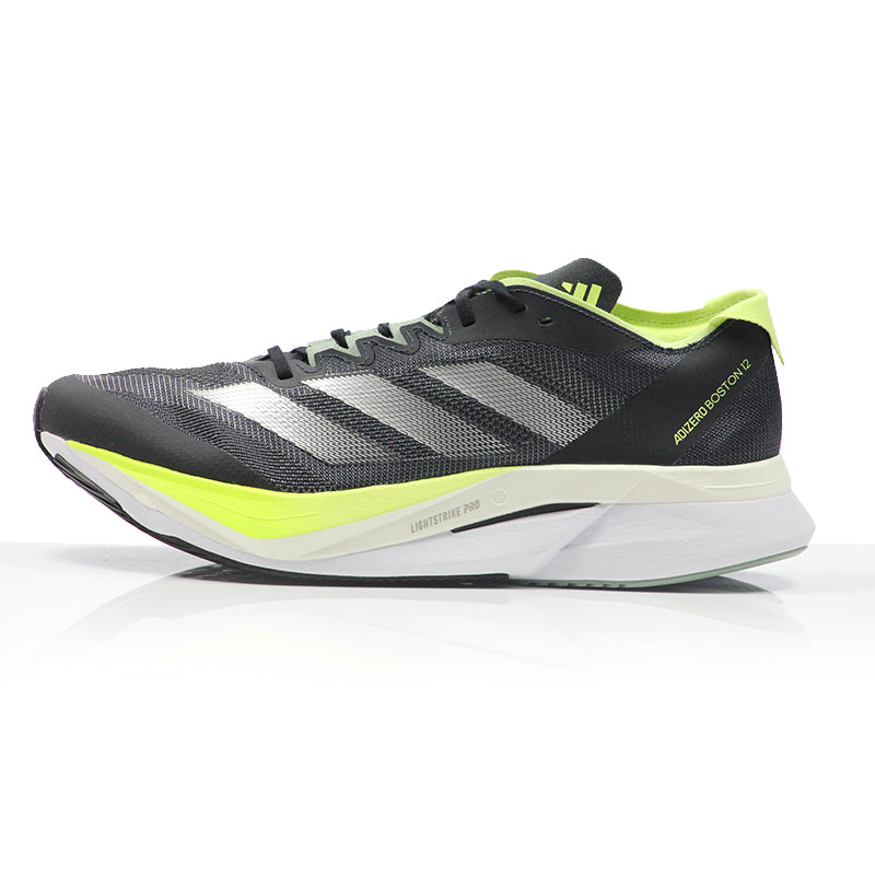 adidas Adizero Boston 12 Men's Running Shoe - Aurora Ink/Silver Met/Pulse Lime
