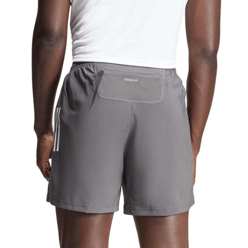 Adidas Own The Run 3 Stripes 5 Inch Men's Running Short - Grey/Six