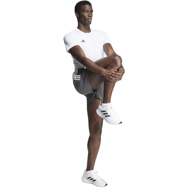 Adidas Own The Run 3 Stripes 5 Inch Men's Running Short - Grey/Six