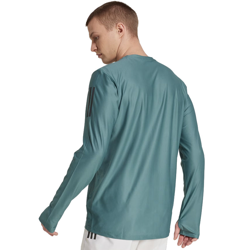 adidas Own The Run Long Sleeve Men's Running Tee - Preloved Teal