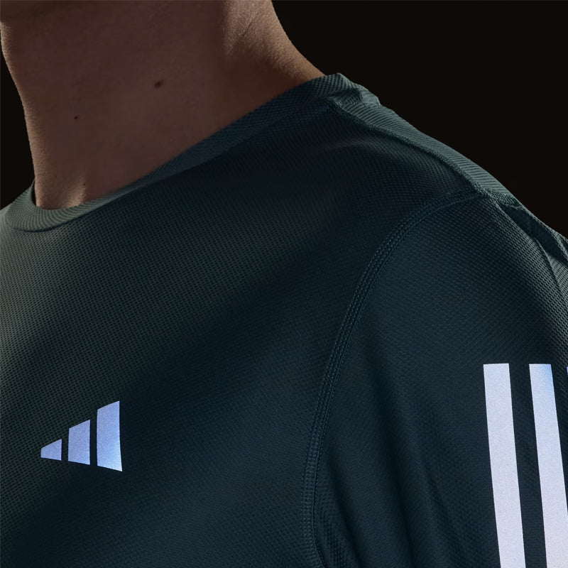 adidas Own The Run Long Sleeve Men's Running Tee - Preloved Teal