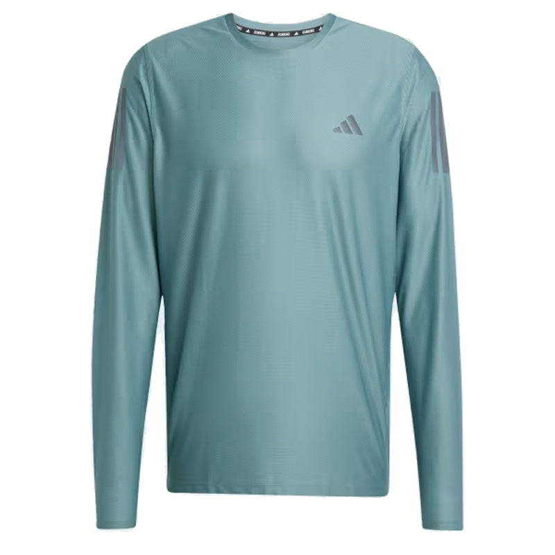 adidas Own The Run Long Sleeve Men's Running Tee - Preloved Teal