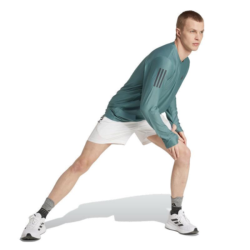 adidas Own The Run Long Sleeve Men's Running Tee - Preloved Teal
