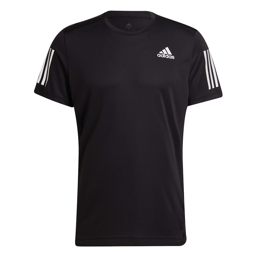 adidas Own The Run Short Sleeve Men's Running Tee - Black/Reflective Silver