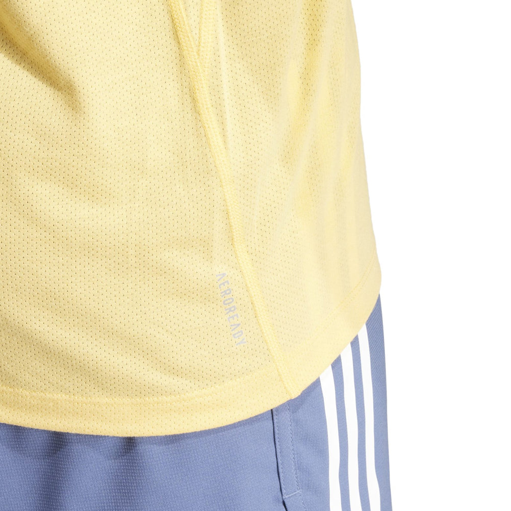 adidas Own The Run 3 Stripes Short Sleeve Men's Running Tee - Semi Spark