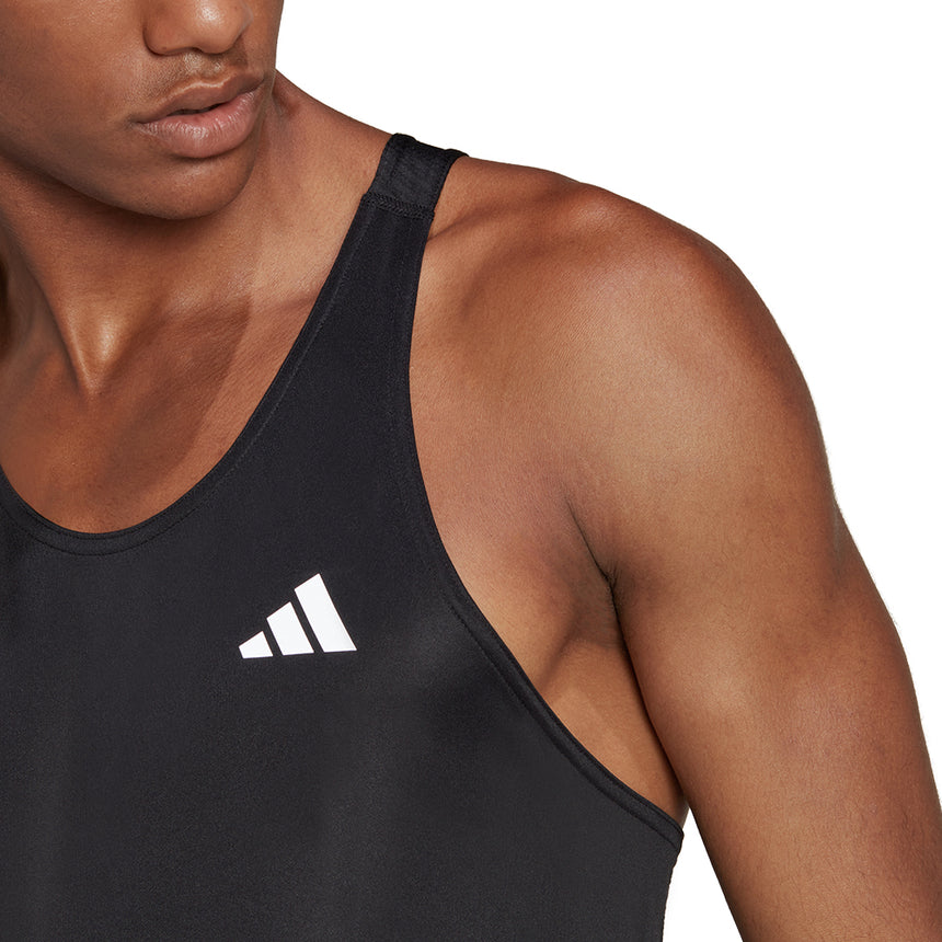 adidas Own the Run Men's Running Singlet - Black/Reflective Silver