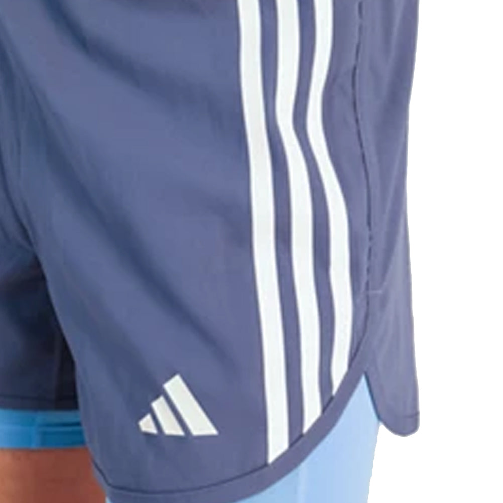 Adidas Own The Run 3 Stripes 2in1 Men's Running Short - Preloved Ink