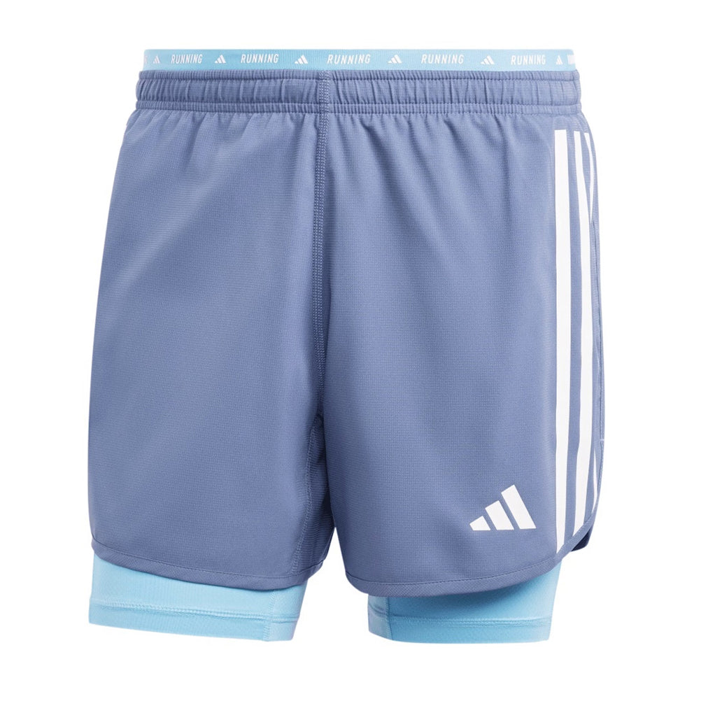 Adidas Own The Run 3 Stripes 2in1 Men's Running Short - Preloved Ink