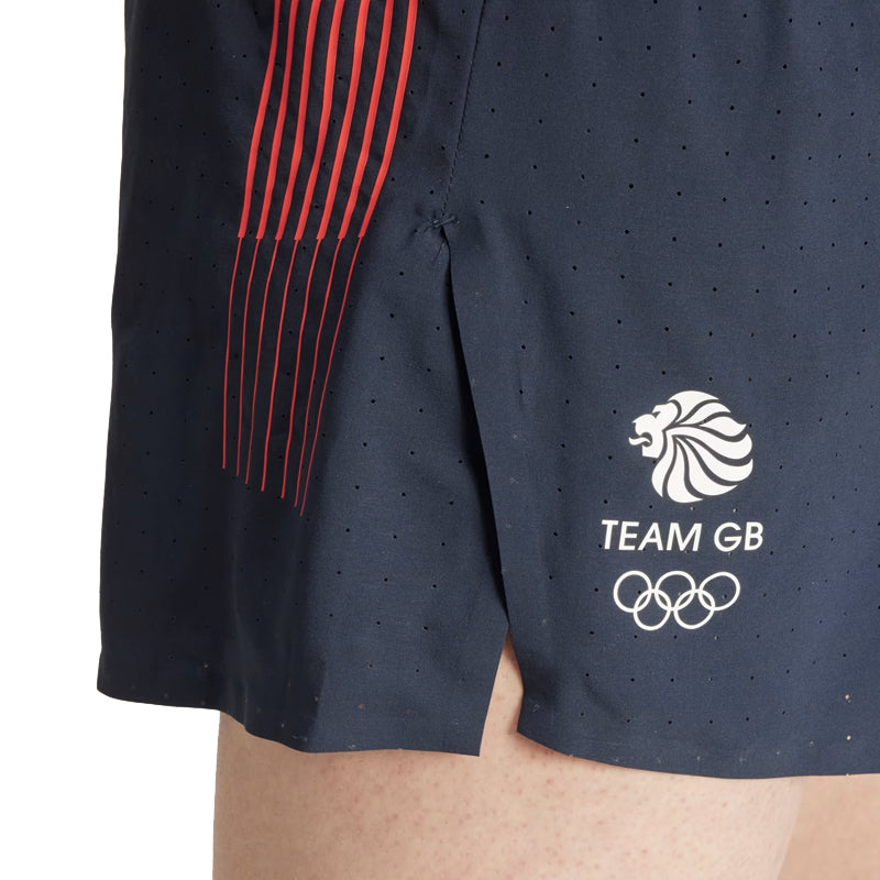 adidas Adizero Team GB Men's Split Running Short - Legend Ink