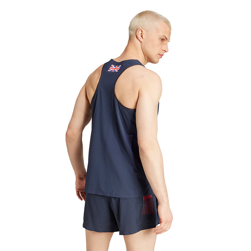 adidas Adizero Team GB Men's Running Singlet - Legend Ink