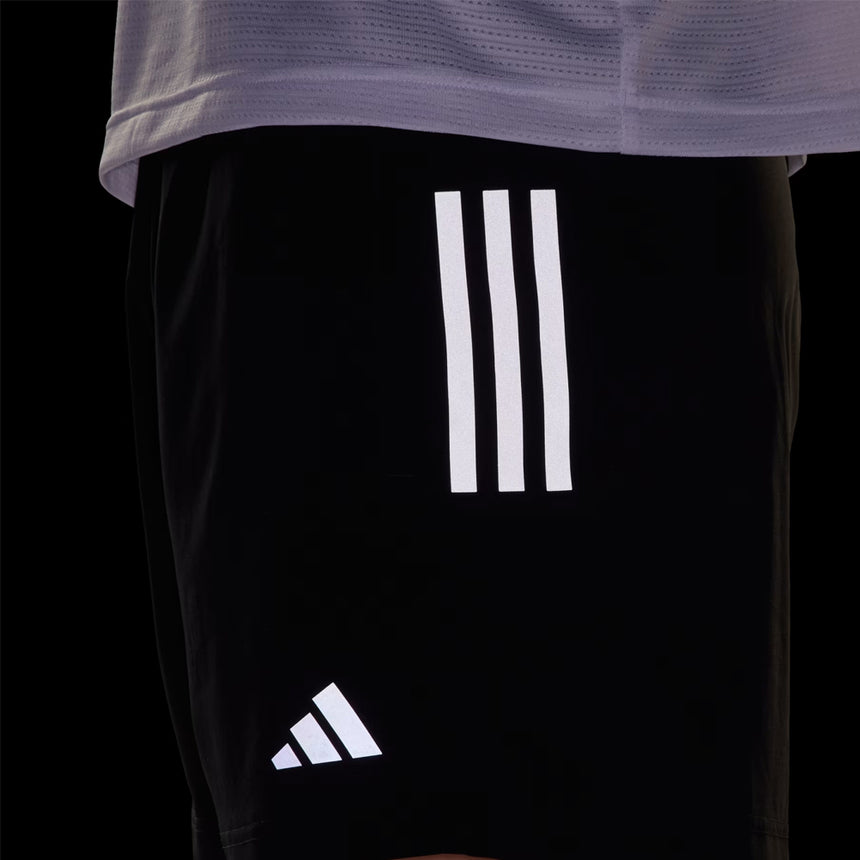 Adidas Own The Run 3 Stripes 7inch Men's Running Short - Black