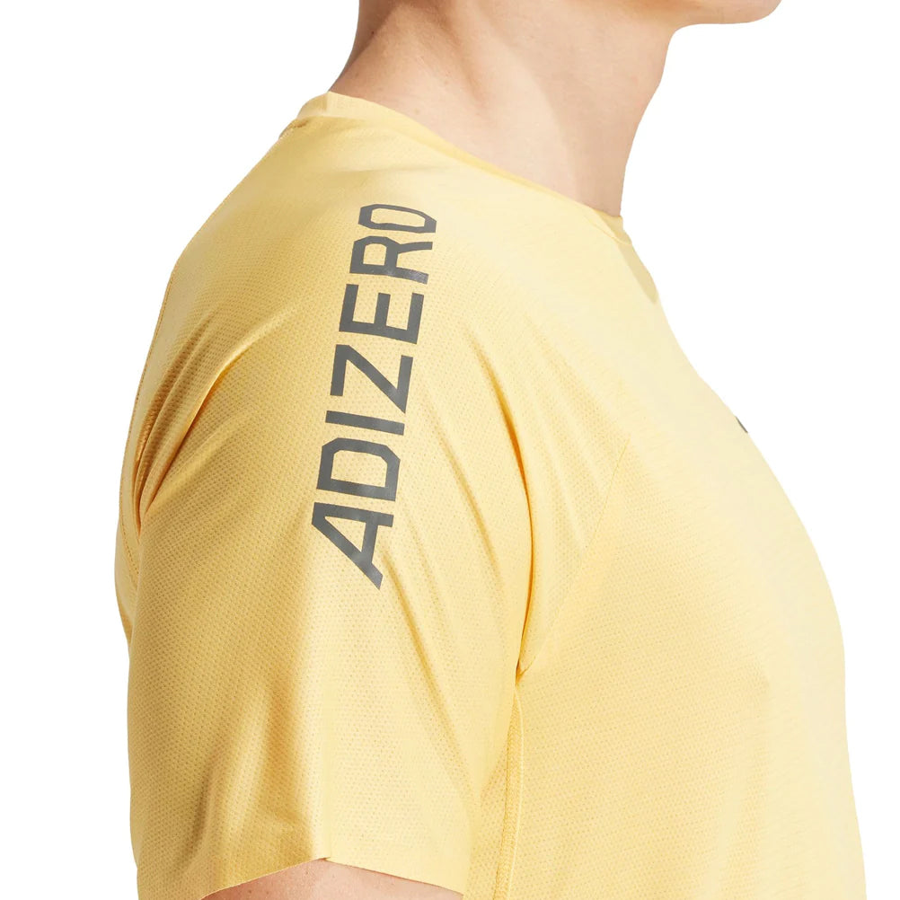 adidas Adizero Men's Running Short Sleeve Tee - Semi Spark